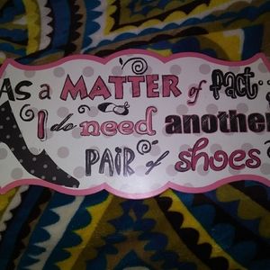 Girls metal hanging sign